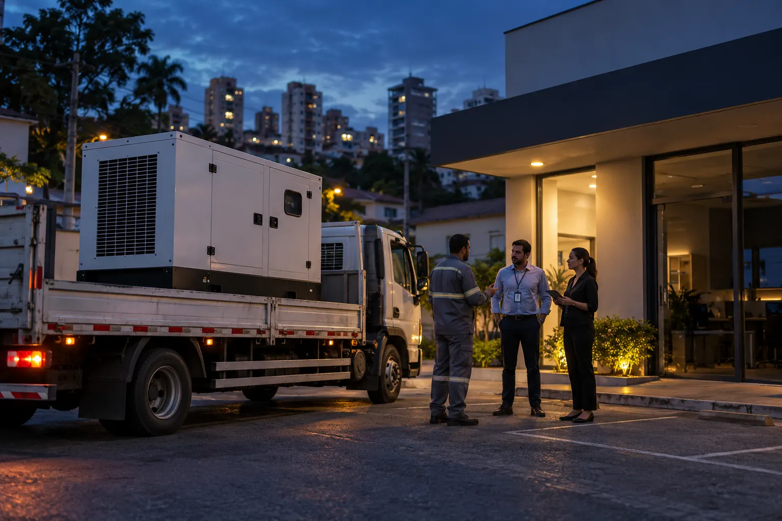 Gerador de energia em operação